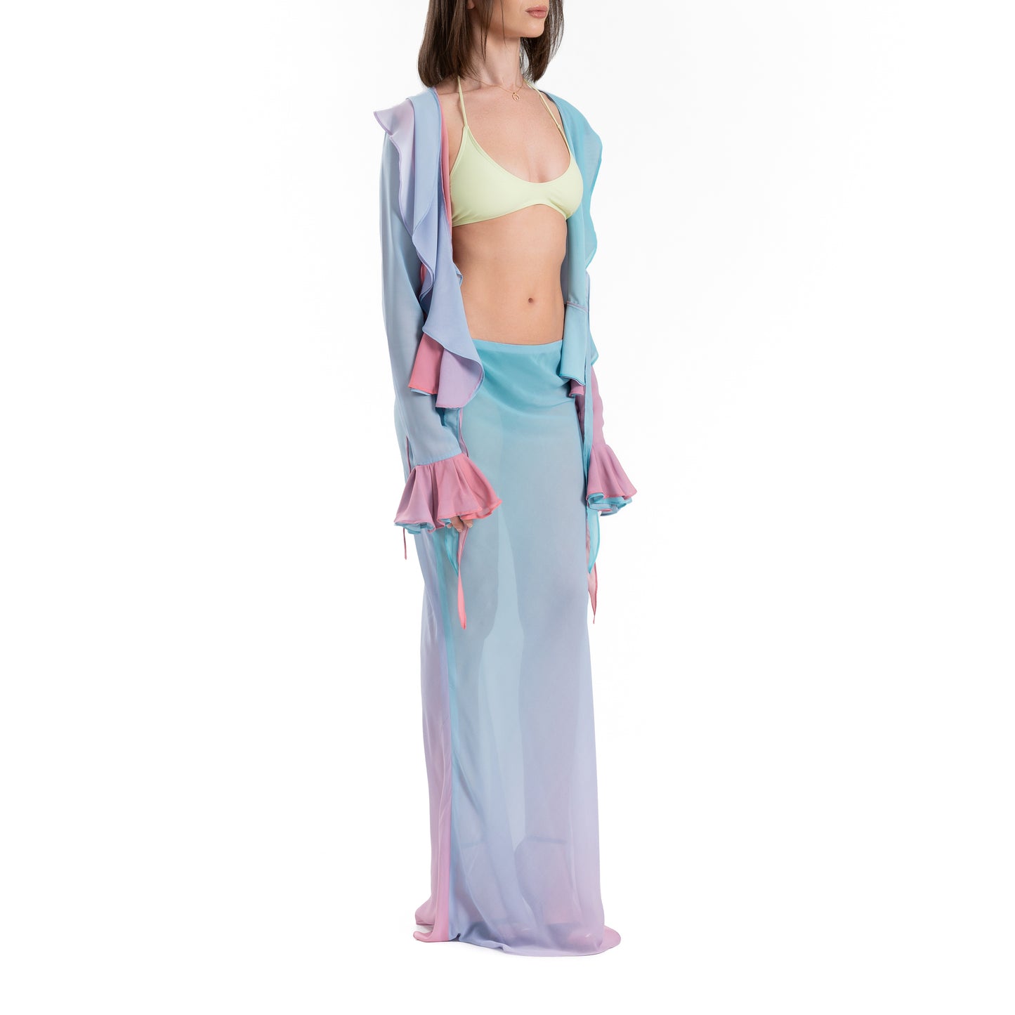 Bubble Gum Set Short Cover Up + Skirt